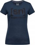Super.natural W Essential I.d. Tee Blau | Damen T-Shirt