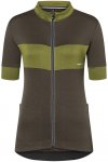 Super.natural W Grava Jersey Colorblock / Braun / Grün | Damen Kurzarm-Shirt
