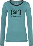 Super.natural W The Essential Logo Long-sleeve Blau | Damen Kurzarm-Shirt