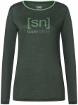 Super.natural W The Essential Logo Long-sleeve Grün | Damen Kurzarm-Shirt