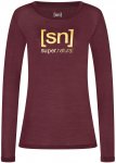 Super.natural W The Essential Logo Long-sleeve Rot | Damen Kurzarm-Shirt