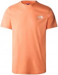 The North Face M S/s Simple Dome Tee Orange | Größe XS | Herren Kurzarm-Shirt