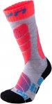 Uyn Junior Ski Socks Grau / Rot | Größe EU 31-34 | Kinder Kompressionssocken