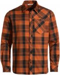 Vaude Mens Neshan Long-sleeve Shirt Iv Kariert / Orange | Größe XXL | Herren L
