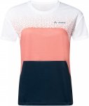 Vaude Womens Moab T-shirt Vi Colorblock / Blau / Pink / Weiß | Größe 36 | Dam