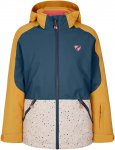 Ziener Girls Amely Colorblock / Blau / Gelb | Größe 164 | Mädchen Anorak