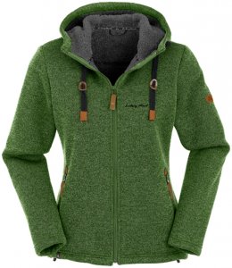 Maul - CHIEMING - dicke Damen Fleece Strickjacke - grün-40/L