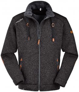 Maul - Lichtenau - Herren Strickfleecejacke - schwarz-S