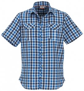 Maul - Tranby - Herren Kurzarmhemd - blau/dunkelblau-S