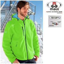 Maul - Wetterspitze - Herren Strukturfleecejacke - grün/blau-L