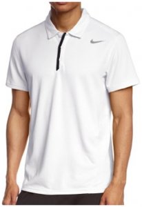 Nike - Herren Tennis Sport Polo Shirt Waffle Men - weiß XL