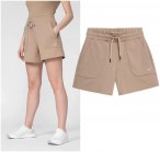 4F - Damen Casual Fleeceshorts kurze Hose, beige