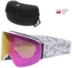 4F - Damen Skibrille Snowboardbrille - pink weiß 
