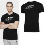 4F - Herren T-Shirt Baumwolle - schwarz