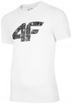 4F - Logo - Herren T-Shirt Baumwolle - weiß S