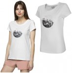 4F- Motivation - Damen Basic T-Shirt - weiß 34/XS
