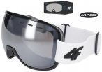 4F - Skibrille Snowboardbrille - AF SILVER FM DOUBLE LENS - schwarz weiß 