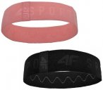 4F - Stirnband, elastisches Sportstirnband rosa
