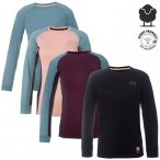 CANADA NORTH - 100% Merino Damen Longshirt CHILCOTIN - mulesing frei rosa / blau