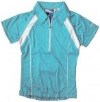 IXS - Damen Sport- Fahrrad Poloshirt - 4way Stretch Sportshirt - blau 34/XS