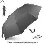 LEXON - leichter Regenschirm mit Automatik Öffnung, grau 