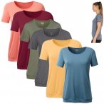 LPO - funktionelles Damen Sport T-Shirt HANNA Stretch Recyclingsfaser orange 42/