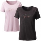 LPO - modisches kurzarm Damen T-Shirt mit Rundhalskragen - Elia 2 schwarz 34/XS