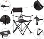 Meteor - Klappstuhl, Campingstuhl Allround mit Tasche, blk