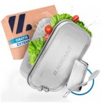 NORDMUT - Edelstahl Lunchbox Metall Brotdose BPA frei auslaufsicher M