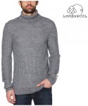 Penguin - 5GG Wool Blend - Herren Strickpullover mit Alpacawolle grau XS