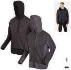 Regatta - leichte Extol Stretch Softshell Fleece Jacke mit Kapuze XL dunkelgrau