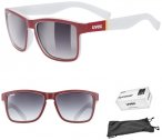 UVEX - Sport- Sonnenbrille LGL 39 Allround Sportbrille, weiß rot 
