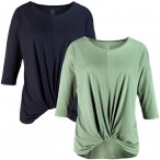 Viertel Mond - modisches 3/4 Arm Damen T-Shirt  aus Mischgewebe - Vahdina