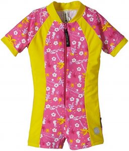 Stingray Kinder UV Schwim Anzug Swimsuit, Yellow, 68, 0-1 Jahre
