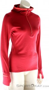 Icebreaker Rush LS HZ Damen Outdoorsweater-Pink-Rosa-XS