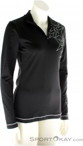 Löffler Thermo Velours Pulli Kristall Damen Laufsweater-Schwarz-44