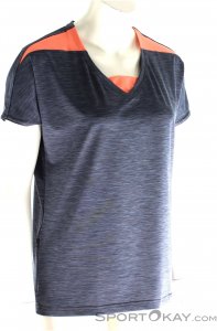 Löffler V-Shirt Rainbow Damen Bikeshirt-Grau-40