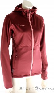 Mammut Get Away ML Fleece Damen Outdoorsweater-Rot-XL