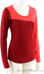 Ortovox 150 Cool Logo Long Sleeve Damen Shirt-Rot-L