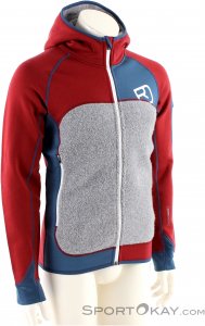 Ortovox Fleece Plus Hoody Herren Tourensweater-Rot-L