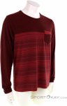 Chillaz Street Stripes Retro LS Herren Shirt-Dunkel-Rot-M