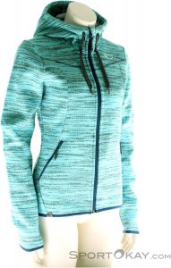 Salewa Fanes PL Zip Hoody Damen Outdoorsweater-Türkis-40