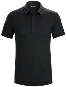 Arcteryx A2B SS Polo Mens Herren (Schwarz L INT ) | Bekleidung Shirts Merinoshirts