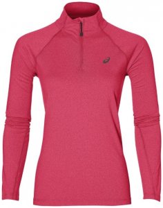 Asics LS 1 2 Zip Jersey Damen (Pink L INT ) | Bekleidung Shirts Longsleeves