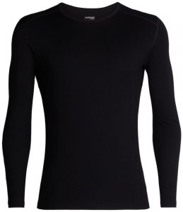 Icebreaker Mens 260 Tech LS Crewe Herren (Schwarz L INT ) | Bekleidung Unterwaesche