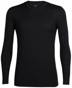 Icebreaker Mens Tech Lite LS Crewe Herren (Schwarz M INT ) | Bekleidung Unterwaesche