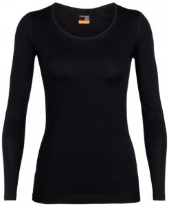 Icebreaker Wmns 200 Oasis LS Scoop Damen (Schwarz M INT ) | Bekleidung Unterwaesche