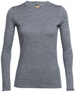 Icebreaker Wmns Oasis LS Crewe Damen (Anthrazit S INT ) | Bekleidung Shirts Merinoshirts