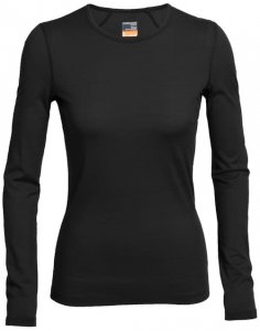 Icebreaker Wmns Oasis LS Crewe Damen (Anthrazit XS INT ) | Bekleidung Shirts Merinoshirts