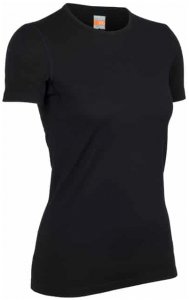 Icebreaker Wmns Oasis SS Crewe Damen (Schwarz XL INT ) | Bekleidung Unterwaesche Funktionsunterhemden